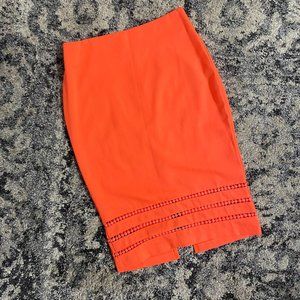 Orange Pencil Skirt Size S